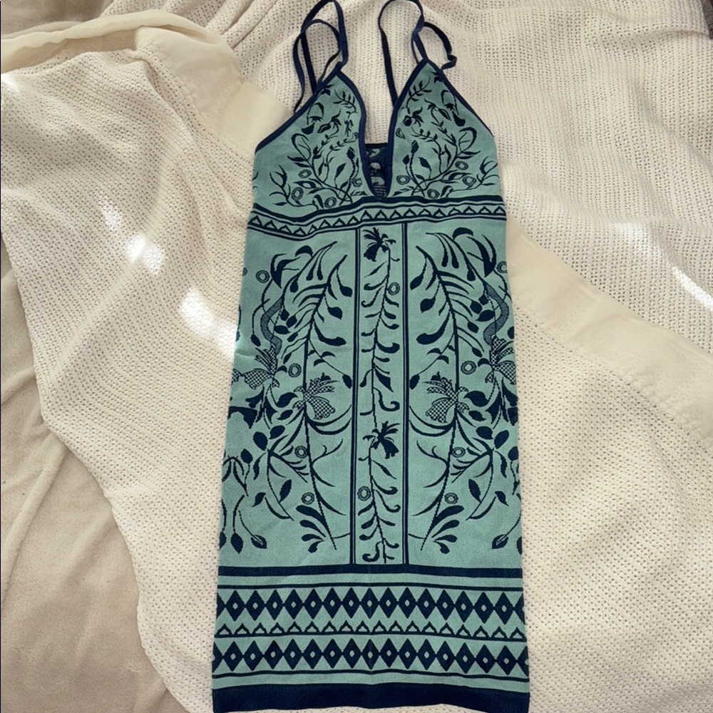 Stretchy Intimately Free People Blue Floral Dress